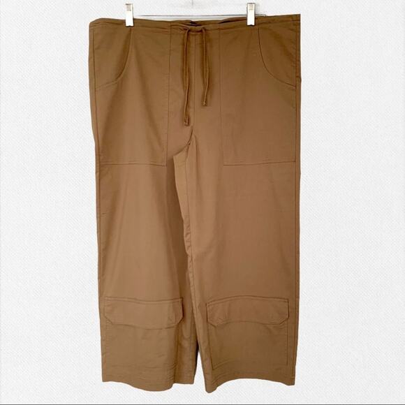 Chico's Dune Stretch High Rise Wide Leg Cropped Pants Size 1 M 8 - Picture 10 of 10